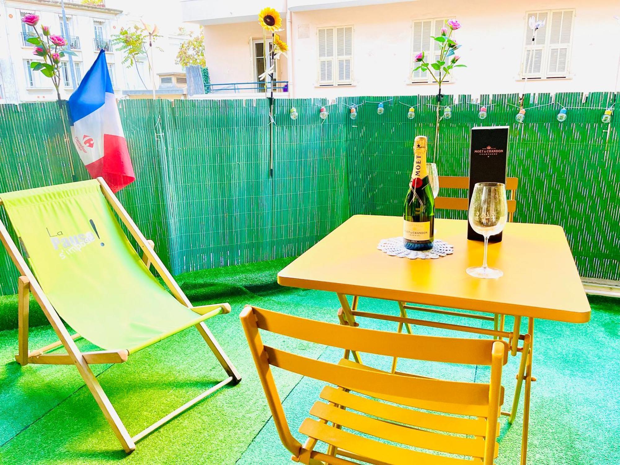 Confortable Studio A Nice Centre Cote Plage Bel Terrasse Paddle المظهر الخارجي الصورة