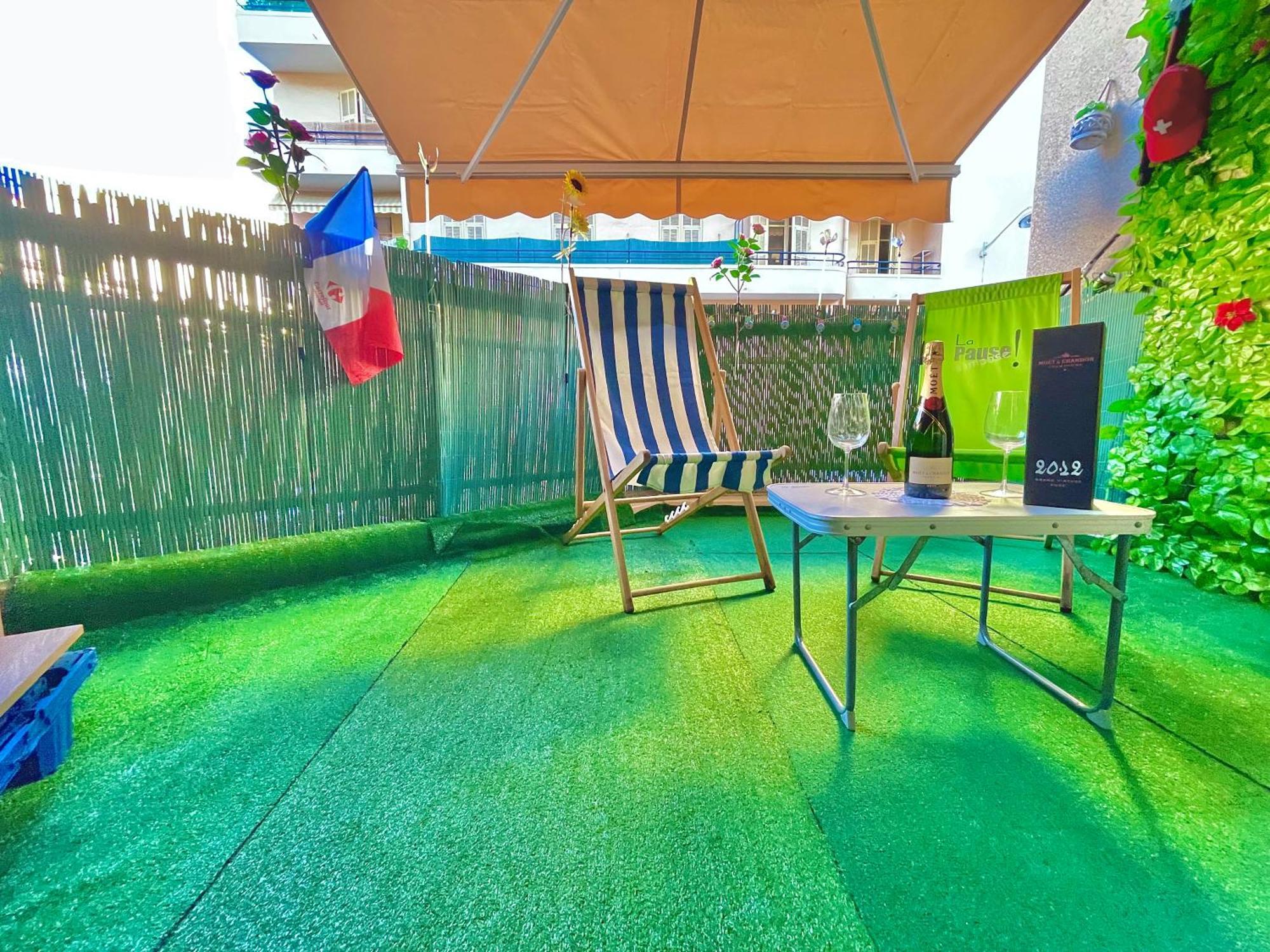 Confortable Studio A Nice Centre Cote Plage Bel Terrasse Paddle المظهر الخارجي الصورة