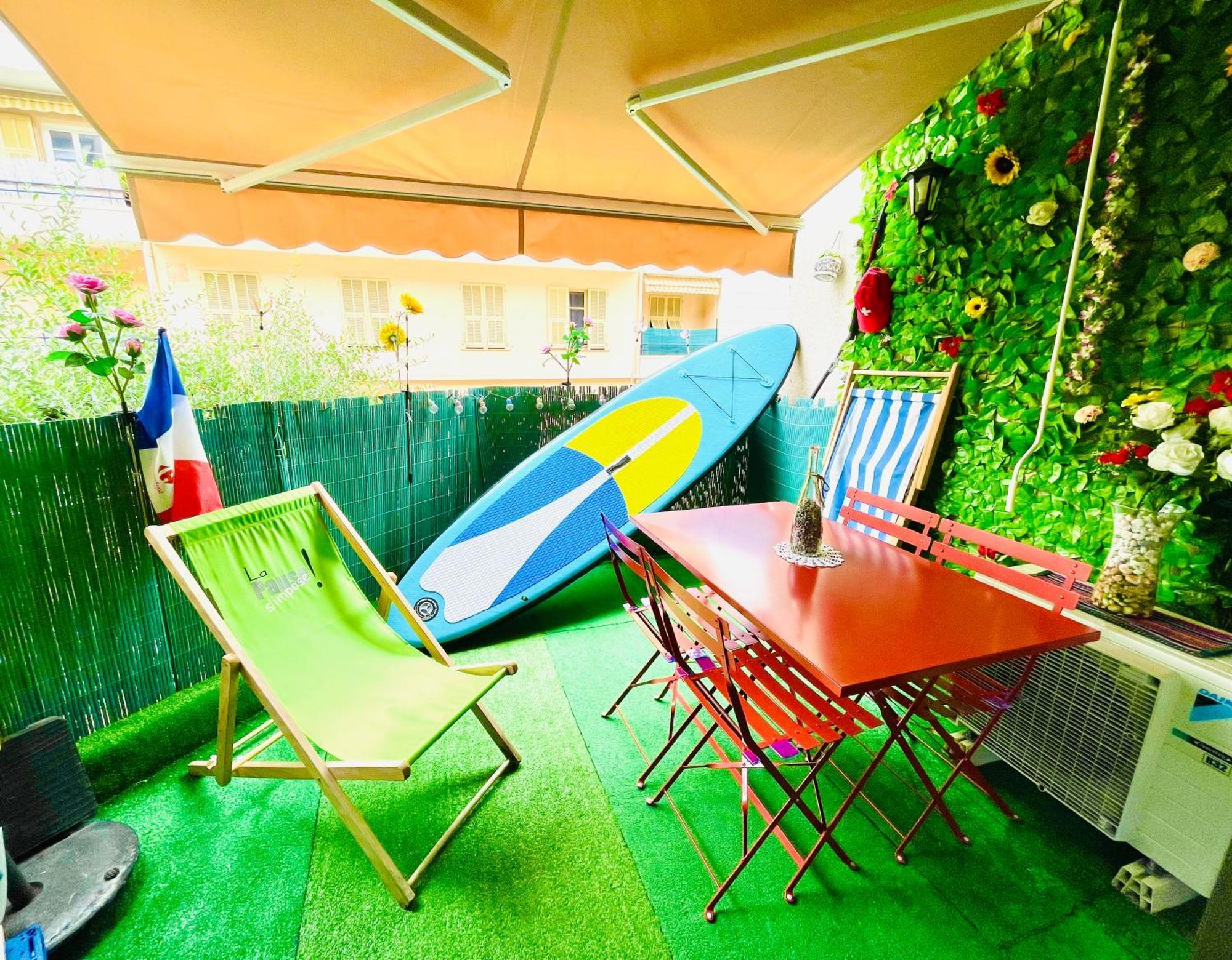 Confortable Studio A Nice Centre Cote Plage Bel Terrasse Paddle المظهر الخارجي الصورة